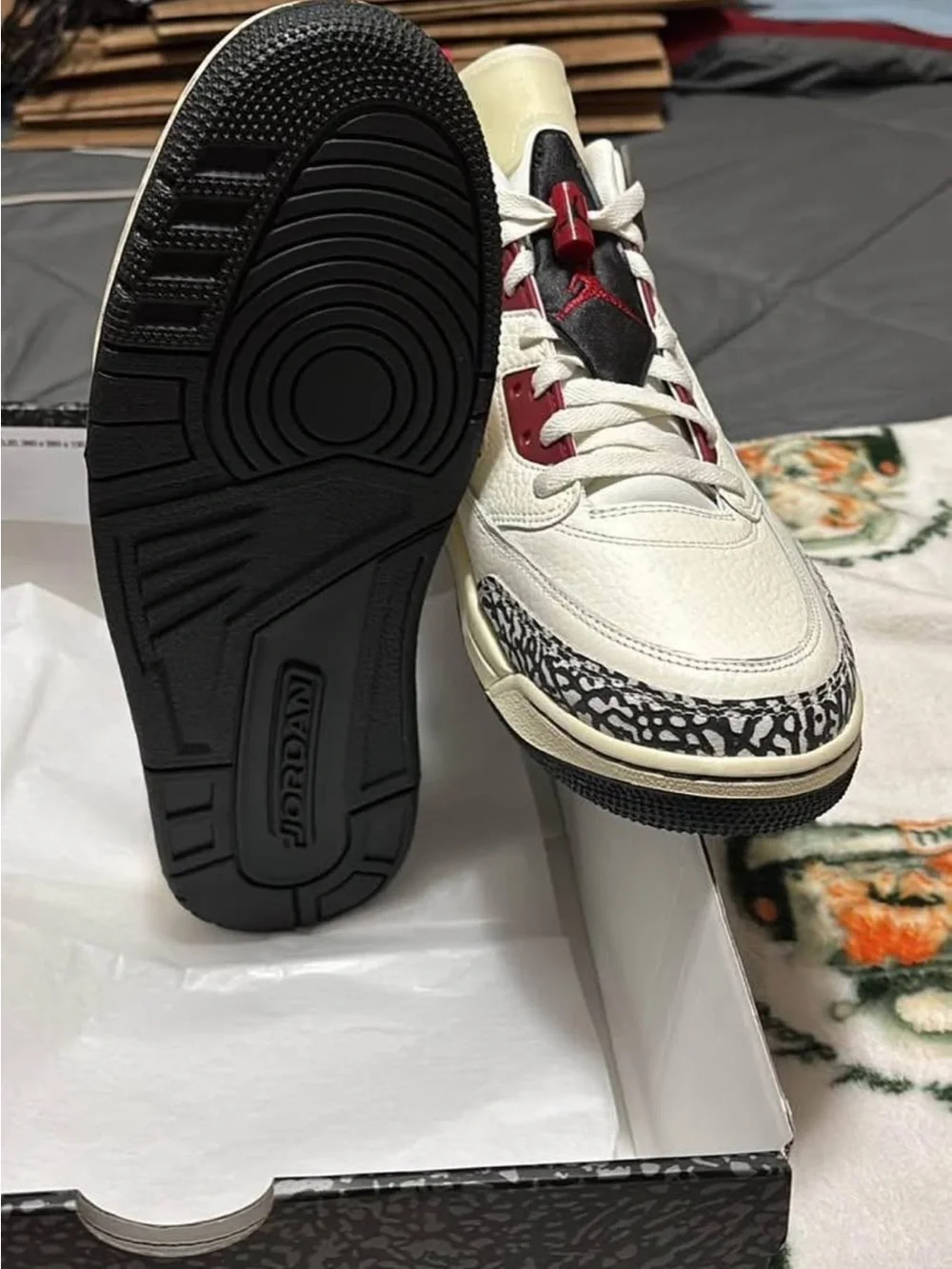 Air Jordan Spizike Retro White/Red Basketball Shoes